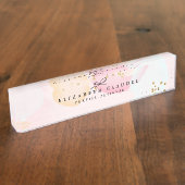 Porte-nom Pour Bureau Pastels simples sophistiqués (Taille)