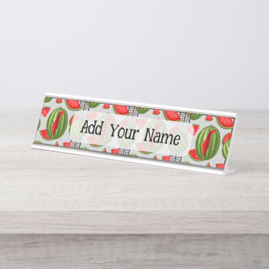 Porte-nom Pour Bureau Pastèque Palestine - Slice (Devant)