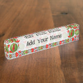 Porte-nom Pour Bureau Pastèque Palestine - Slice (Taille)