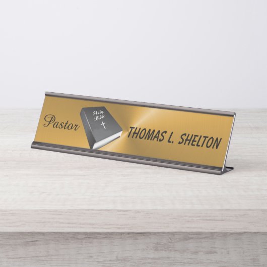 PORTE-NOM POUR BUREAU PASTEUR (Devant)