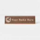 Porte-nom Pour Bureau Patch Flying Moose Aviation (Devant)