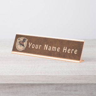 Porte-nom Pour Bureau Patch Flying Moose Aviation