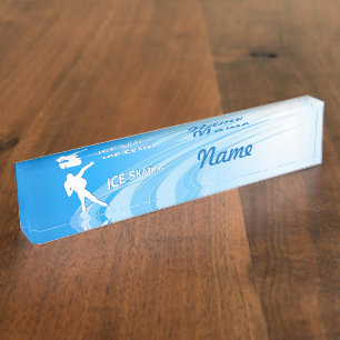 Porte-nom Pour Bureau Patinage sur glace