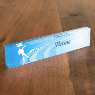 Porte-nom Pour Bureau Patinage sur glace