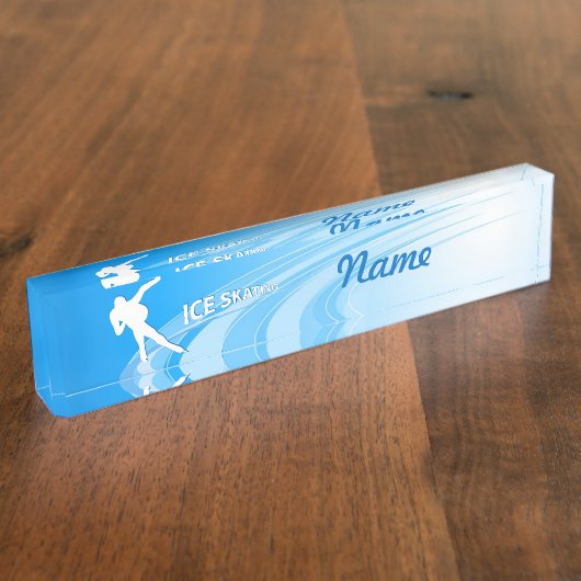 Porte-nom Pour Bureau Patinage sur glace (Taille)