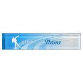 Porte-nom Pour Bureau Patinage sur glace (Devant)