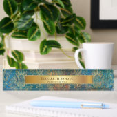 Porte-nom Pour Bureau Patine sarcelle Cooper