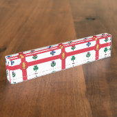 Porte-nom Pour Bureau Patriotic desk nameplate with Flag of Montreal (Taille)