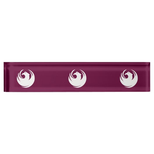 Porte-nom Pour Bureau Patriotic desk nameplate with Flag of Phoenix City (Devant)
