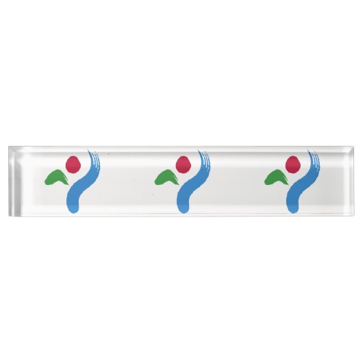 Porte-nom Pour Bureau Patriotic desk nameplate with Flag of Seoul (Devant)