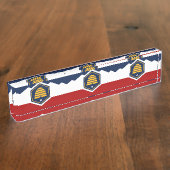 Porte-nom Pour Bureau Patriotic desk nameplate with Flag of Utah, USA (Taille)