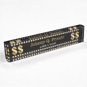 Porte-nom Pour Bureau Patron Bling VIP