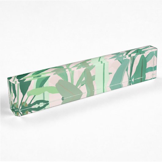 Porte-nom Pour Bureau Pattern rose
