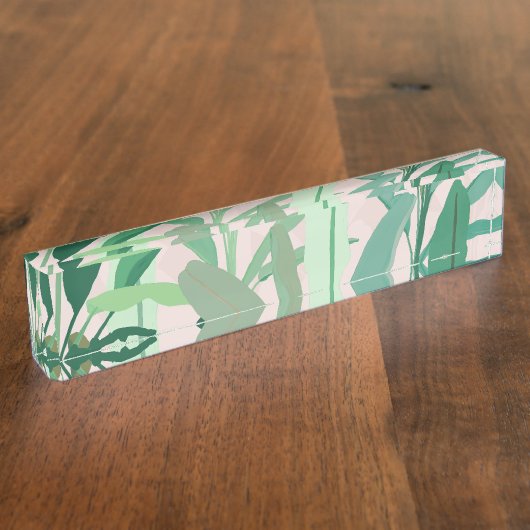 Porte-nom Pour Bureau Pattern rose (Taille)