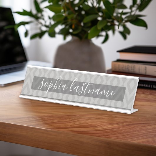 Porte-nom Pour Bureau Patters de Subtle Ikat avec signature