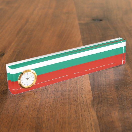 Porte-nom Pour Bureau pavillon de la Bulgarie (Taille)