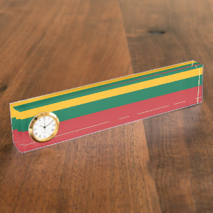 Porte-nom Pour Bureau pavillon lituanien