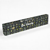 Porte-nom Pour Bureau Paws et Stars