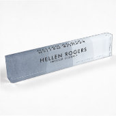 Porte-nom Pour Bureau Paysage Abstrait Couleur gris et tranquille