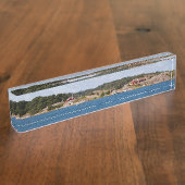 Porte-nom Pour Bureau Paysage côtier idyllique (Taille)