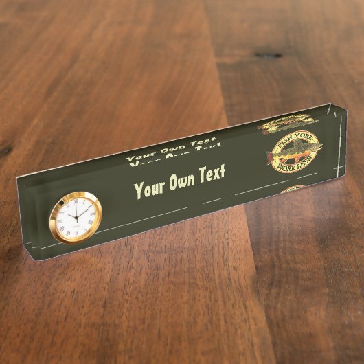 Porte-nom Pour Bureau Pêche à la mouche (Taille)