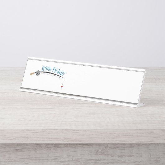 Porte-nom Pour Bureau Pêche libre (Devant)
