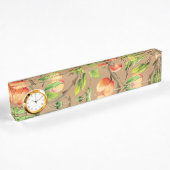 Porte-nom Pour Bureau Pêche sur l'arbre