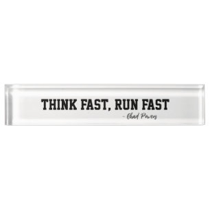 Porte-nom Pour Bureau Penser Fast Run Sport Football Motivation