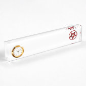 Porte-nom Pour Bureau Pentagram Red Devil