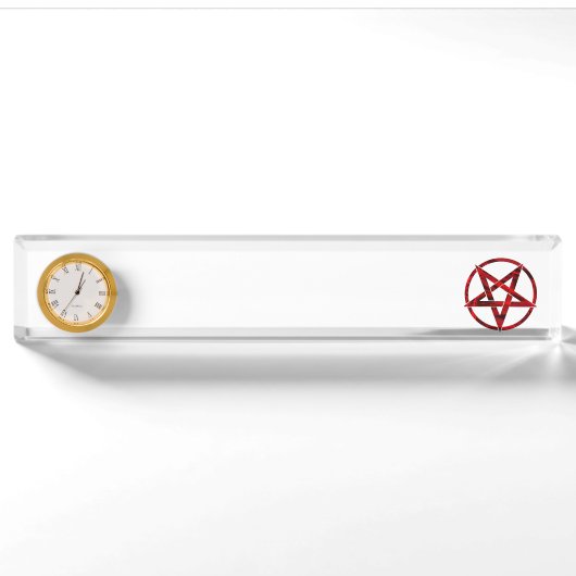 Porte-nom Pour Bureau Pentagram Red Devil (Devant)