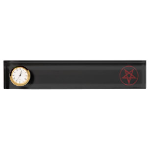 Porte-nom Pour Bureau Pentagram Red Devil