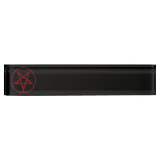 Porte-nom Pour Bureau Pentagram Red Devil (Devant)