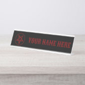Porte-nom Pour Bureau Pentagram Red Devil (Devant)