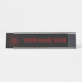 Porte-nom Pour Bureau Pentagram Red Devil (Devant)