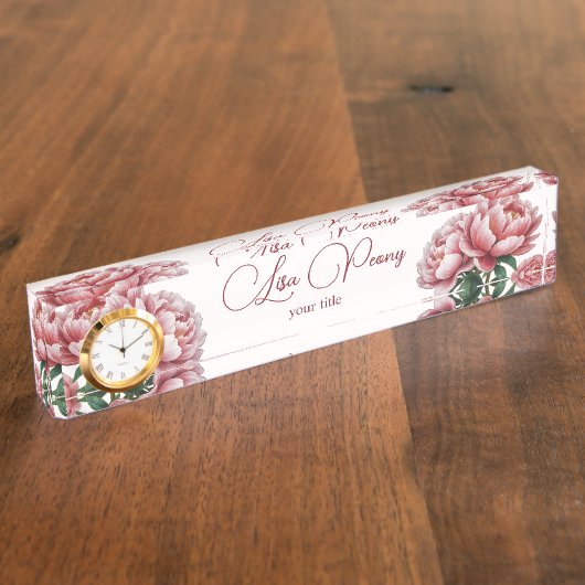 Porte-nom Pour Bureau Peony (Taille)