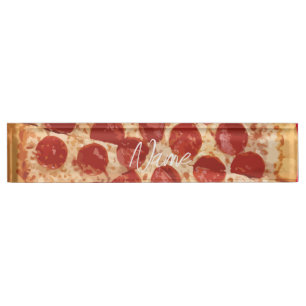 Porte-nom Pour Bureau Pepperoni Pizza Thunder_Cove