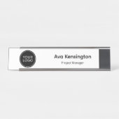 Porte-nom Pour Bureau Personalized Desk Name Plate | Custom Logo Office  (Devant)