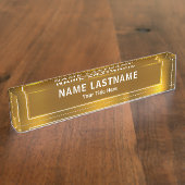 Porte-nom Pour Bureau Personalized Executive Office Custom Gold (Taille)