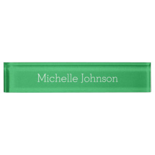 Porte-nom Pour Bureau Personnalisation de la nouvelle Kelly Green Grainy