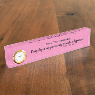 Porte-nom Pour Bureau Personnalisation de la typographie Merci du meille