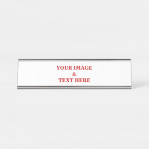 Porte-nom Pour Bureau Personnalisé Personnalisez Votre Propre Photo & Te