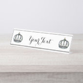 Porte-nom Pour Bureau Personnalisé "Tiara" (Devant)