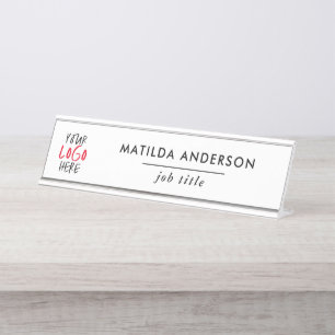 Porte-nom Pour Bureau Personnalisé votre logo Office & Business Sign