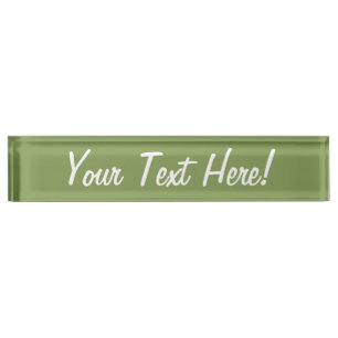 Porte-nom Pour Bureau Personnaliser de couleur verte de mousse