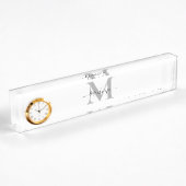 Porte-nom Pour Bureau Personnaliser le nom initial du monogramme