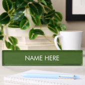 Porte-nom Pour Bureau personnaliser, modifier le nom texte forêt vert bl