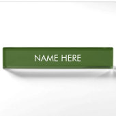 Porte-nom Pour Bureau personnaliser, modifier le nom texte forêt vert bl (Devant)
