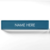 Porte-nom Pour Bureau personnaliser, modifier le nom texte turquoise ble (Devant)