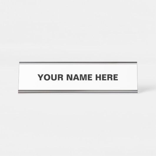 Porte-nom Pour Bureau Personnaliser ou Customiser (Devant)