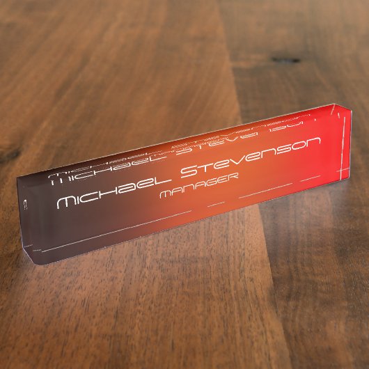 Porte-nom Pour Bureau Personnaliser Professional Modern Desk Plaque sign (Taille)